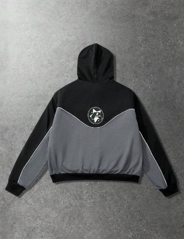 Hanorac Romwe, negru/gri