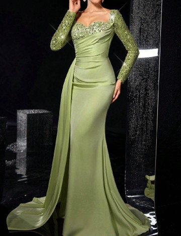 Rochie lunga SHEIN, verde