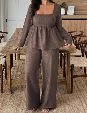 Compleu SHEIN CURVE, maro