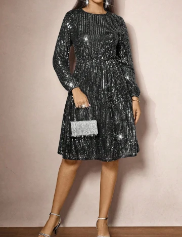 Rochie medie SHEIN CURVE, negru