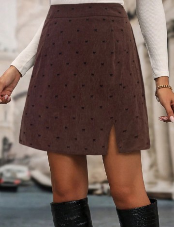 Fusta SHEIN CURVE, maro