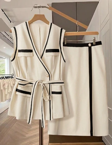 Compleu SHEIN CURVE, crem