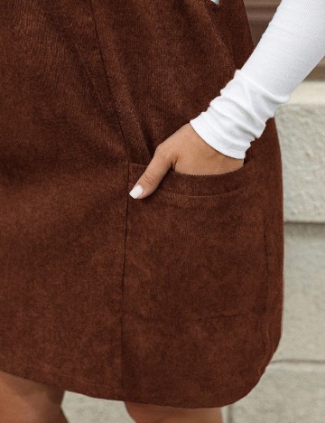 Rochie scurta SHEIN CURVE, maro