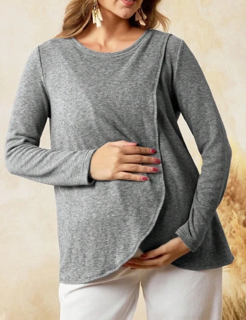 Bluza SHEIN Maternity, gri