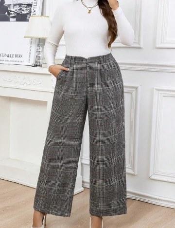 Pantaloni SHEIN CURVE, gri