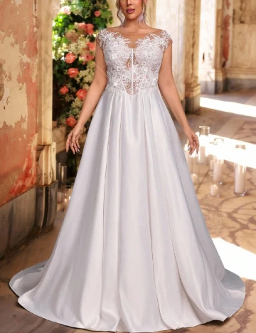 Rochie lunga SHEIN CURVE, alb