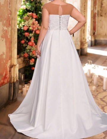 Rochie lunga SHEIN CURVE, alb