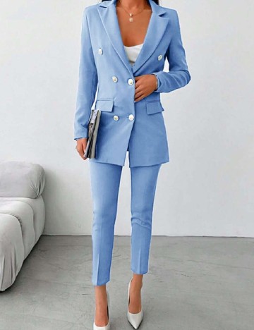 
						Costum SHEIN, albastru