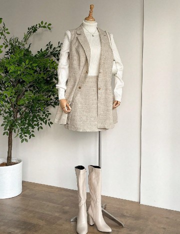 
						Compleu SHEIN CURVE, bej