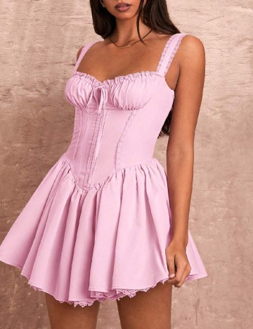 Rochie scurta SHEIN, roz
