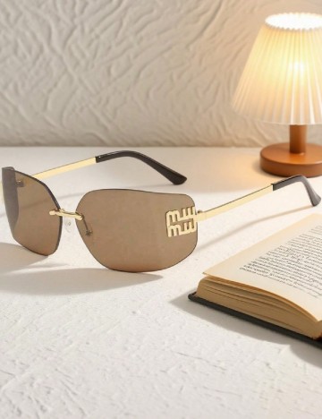 
						Ochelari de soare SHEIN, maro/auriu