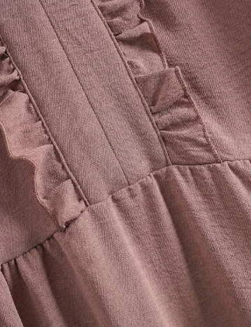 Rochie scurta Emery Rose Curve, roz pudra