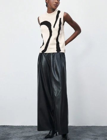 Vesta SHEIN, ecru/negru