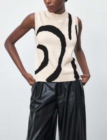 Vesta SHEIN, ecru/negru