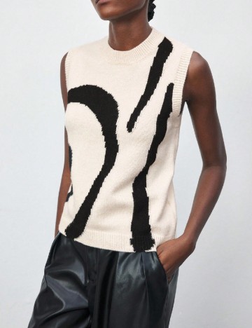 Vesta SHEIN, ecru/negru