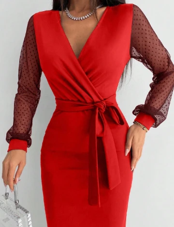 Rochie medie SHEIN, rosu