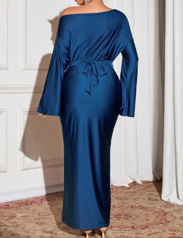 Rochie lunga SHEIN CURVE, albastru
