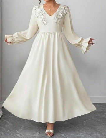 
						Rochie lunga SHEIN CURVE, ecru