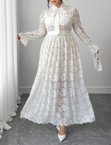 
						Rochie lunga SHEIN CURVE, alb