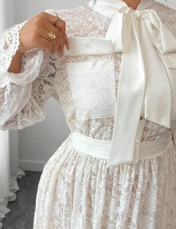 Rochie lunga SHEIN CURVE, alb