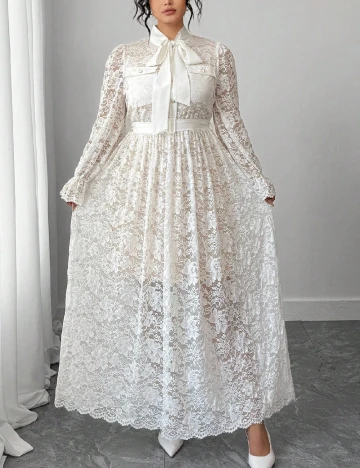 Rochie lunga SHEIN CURVE, alb