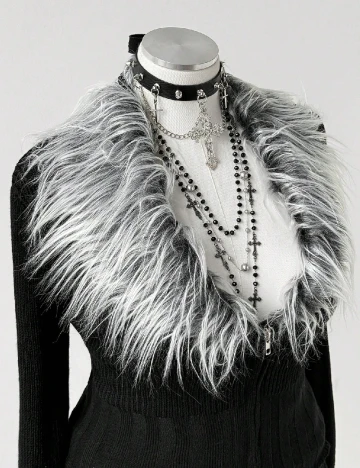 Jacheta SHEIN CURVE, negru