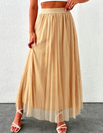 
						Fusta SHEIN, maro deschis