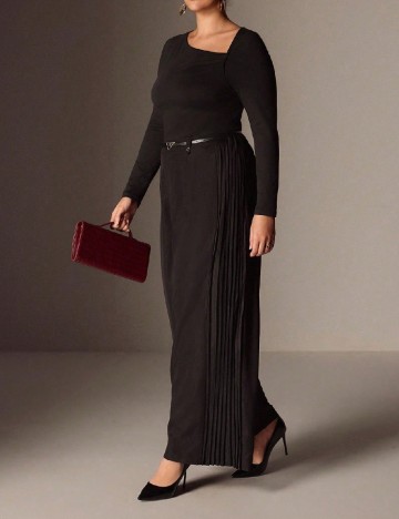 Pantaloni SHEIN CURVE, negru