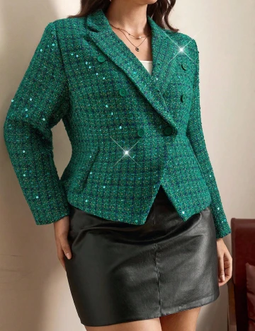 Sacou SHEIN CURVE, verde