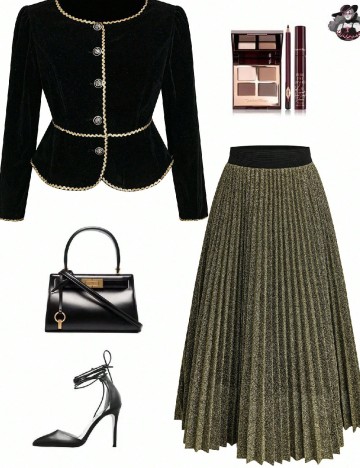 
						Compleu SHEIN CURVE, negru/galben