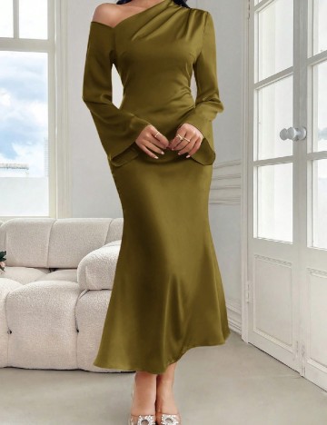 Rochie lunga SHEIN, verde