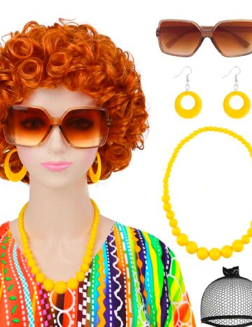 
						Peruca SHEIN, portocaliu