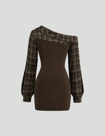 Rochie scurta SHEIN CURVE, maro