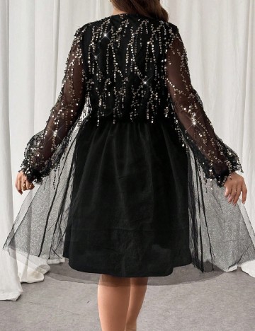 Rochie medie SHEIN CURVE, negru