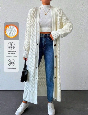 
						Cardigan SHEIN, ecru