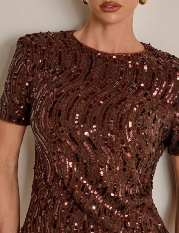 Rochie scurta SHEIN, maro