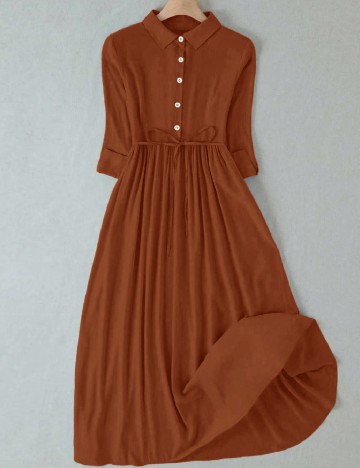 
						Rochie medie SHEIN CURVE, maro