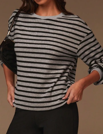 Bluza SHEIN, gri/negru