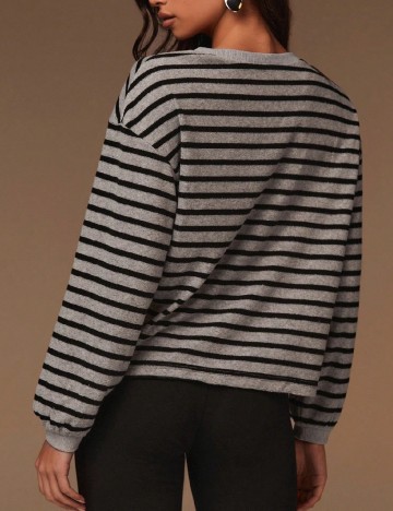 Bluza SHEIN, gri/negru