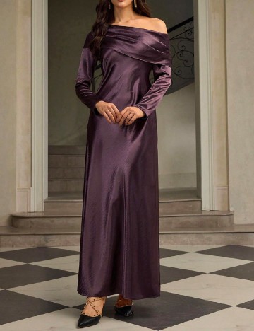 
						Rochie lunga Zeylah, mov