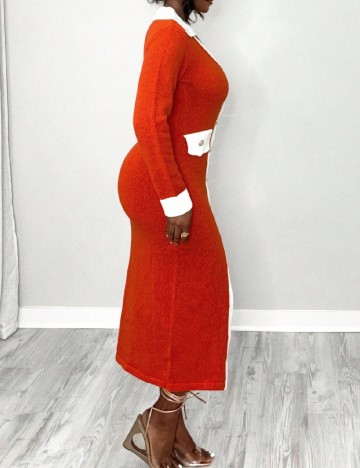 Rochie medie SHEIN, portocaliu