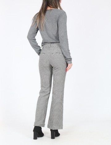 Pantaloni Zara, alb/negru