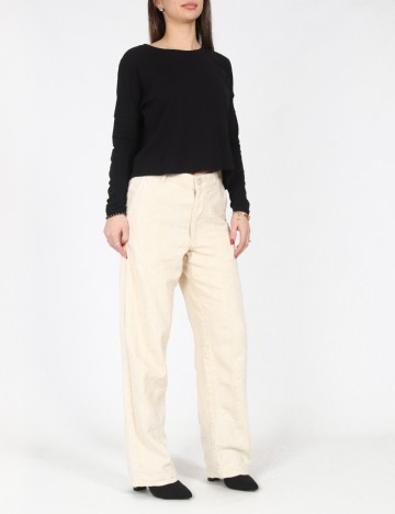 Pantaloni Zara, crem