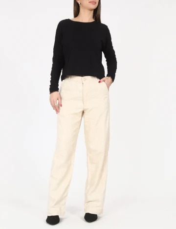 Pantaloni Zara, crem