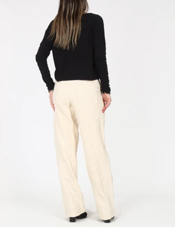 Pantaloni Zara, crem
