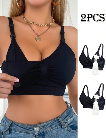 Set sutiene 2 bucati SHEIN Maternity, negru