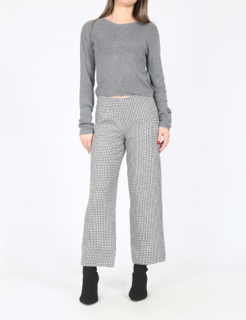 
						Pantaloni Zara, alb/negru