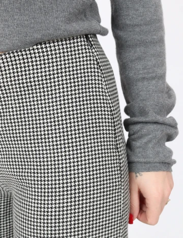 Pantaloni Zara, alb/negru