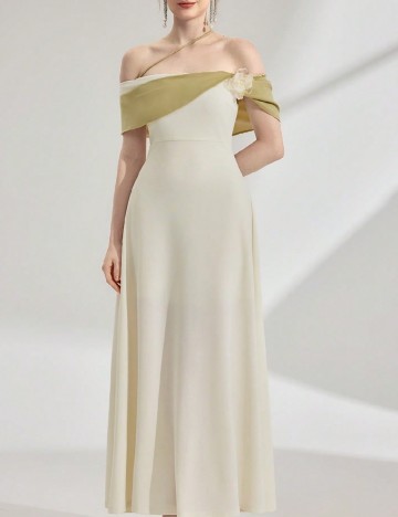 Rochie lunga Emery Rose, ecru