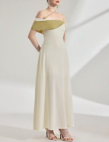 Rochie lunga Emery Rose, ecru